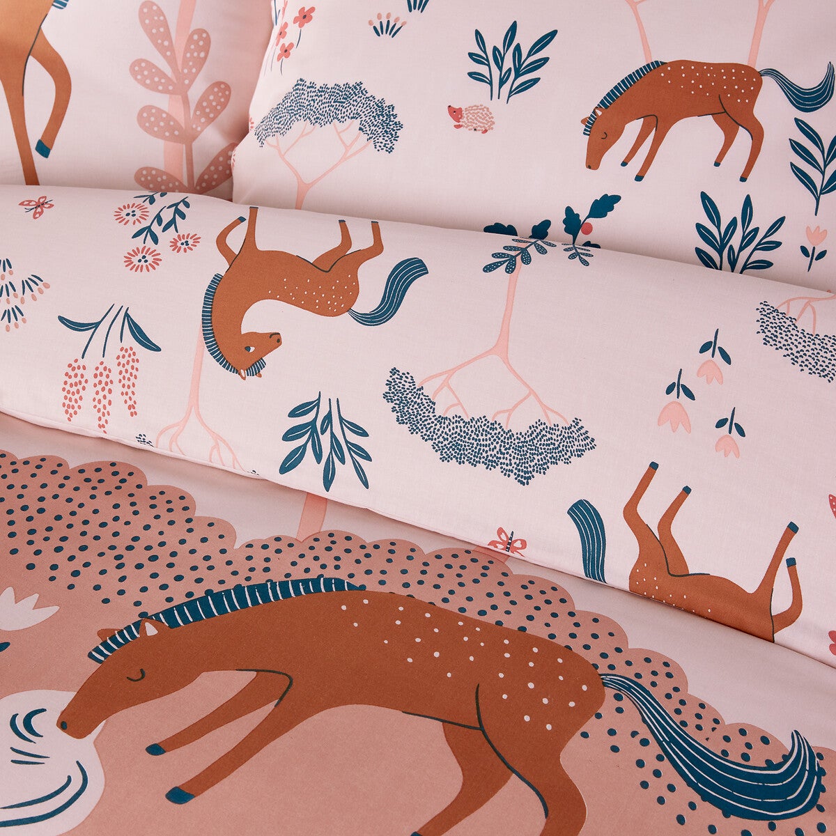 Drap housse coton, Bagatelle - Imprimé rose - 90 x 190 cm - 3