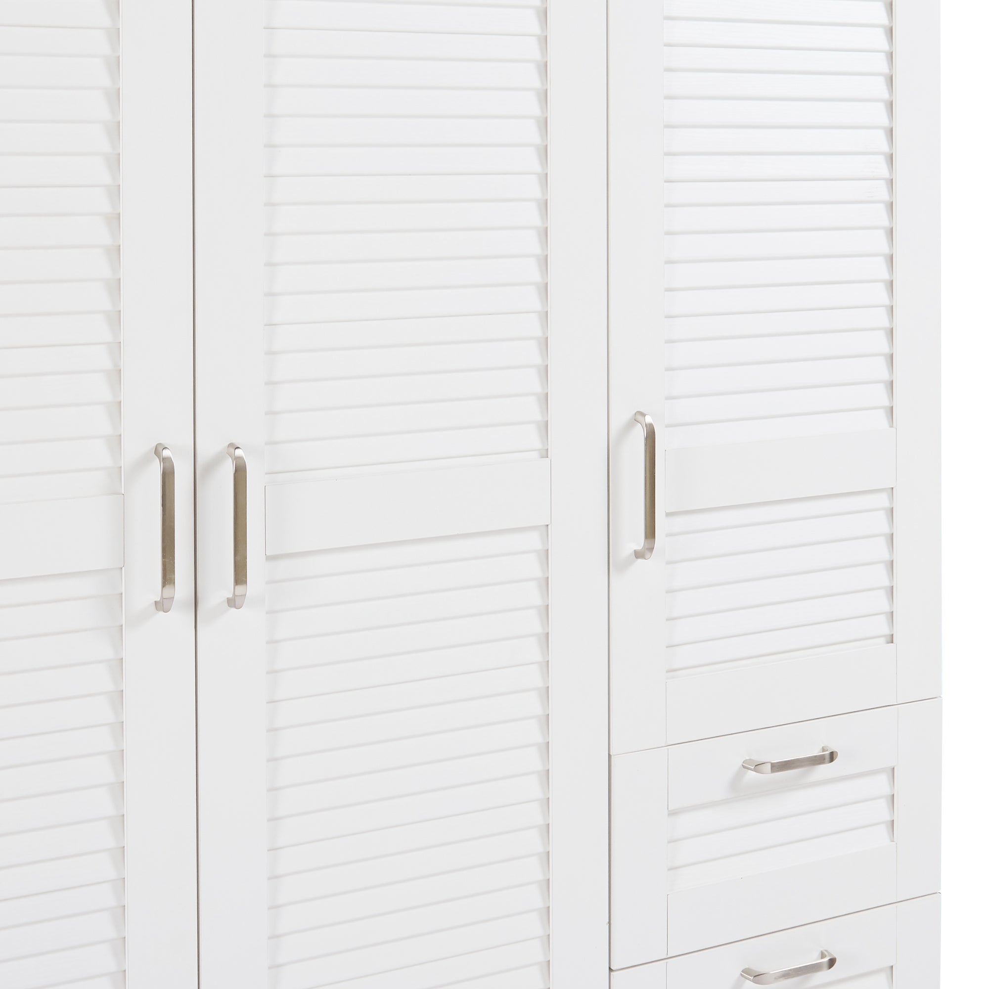 Armoire de chambre Finning 4 étagères 3 tiroirs MDF 176 x 120 x 52 cm blanc [en.casa] - 7