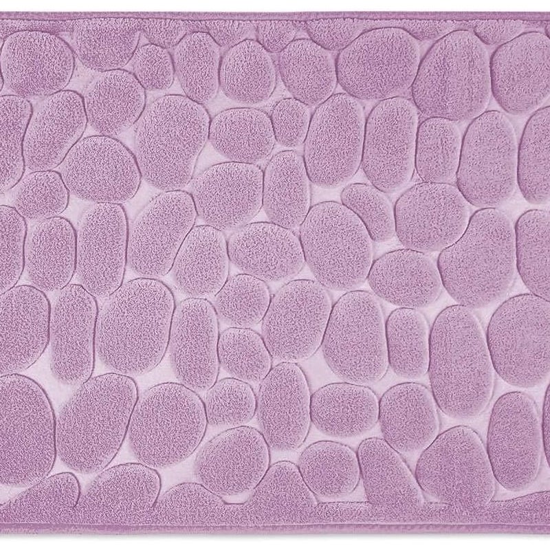 Mata łazienkowa z pianki memory, antypoślizgowa - Mata łazienkowa 40 x 60 cm - Fioletowa