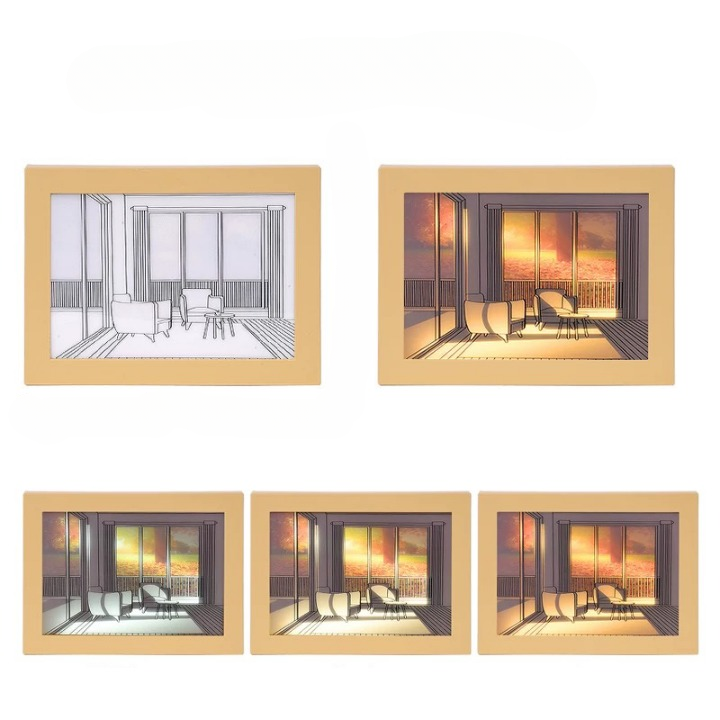 Lampe LED Ronde Noire - Veilleuse Décorative - Branchement Secteur - Lumière Jaune - Pour Chambre