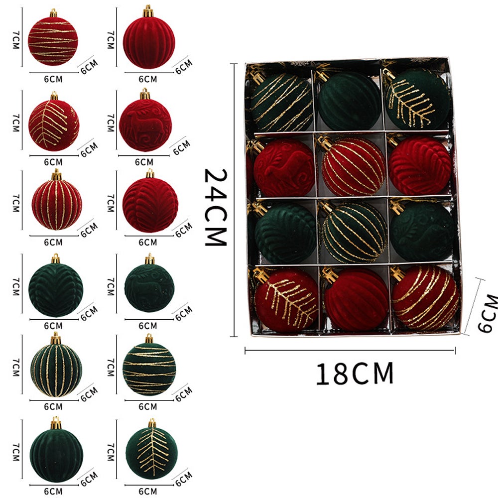 (12 adornos) de para árbol de Navidad, coloridas bolas pintadas, decoraciones festivas para el hogar y la boda - 3