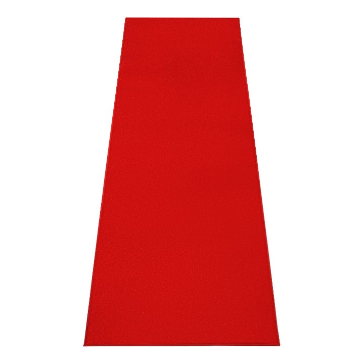 TAPISO Mono Alfombra de Pasillo Corredor Entrada de Pelo Bajo Moderna Rojo Uni Interior Exterior OEKO-TEX 90 x 380 cm - 4
