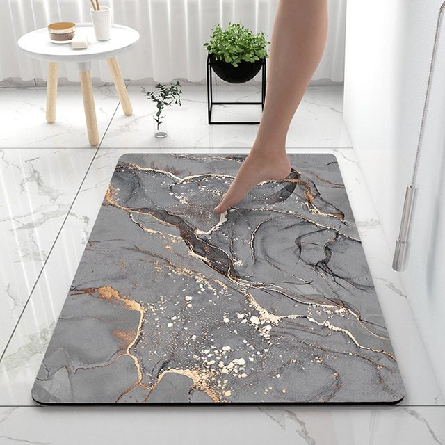 Tapis de Bain Absorbant à Séchage Rapide Antidérapant, Résistant à l'Usure, Tapis d'Entrée pour Salle De Bain, Chambre Cuisine 40*60cm (Style 2)