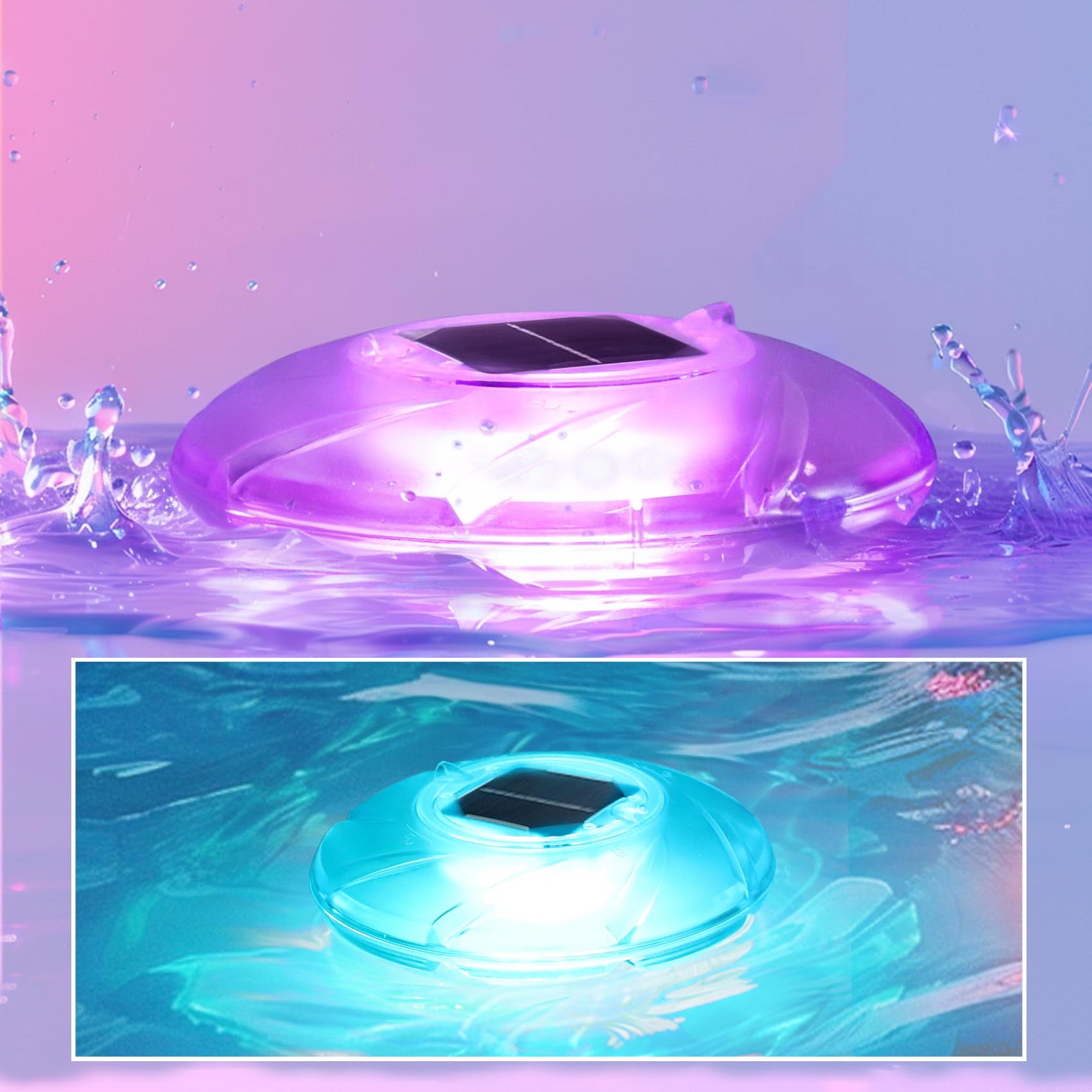 Lumière de piscine flottante à lumière colorée solaire, lumière de — free download