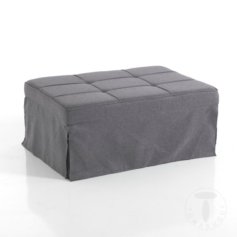 Tomasucci  Puff Cama Chaise Longue Quick En Tela Con Respaldo Reclinable, L.95 P.70 H.40 Gris , Leroy Merlin