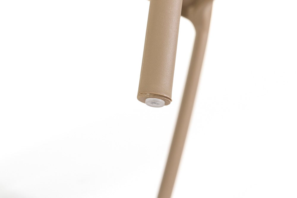 Lot de 4 chaises Barbara de jardin empilables en polypropylène avec fibre de verre caramel - 7