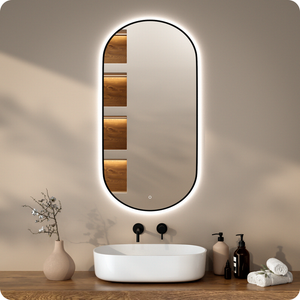 AICA 80X60CM SPECCHIO DA BAGNO BLUETOOTH ANTIAPPANNAMENTO, 3 COLORI Dimmerabili Lente D Ingrandimento 3x 95936179