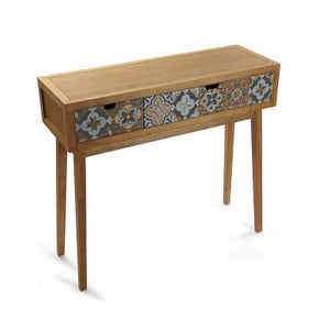 Table console Chêne noir 78 x 30 x 80 cm Bois d'ingénierie