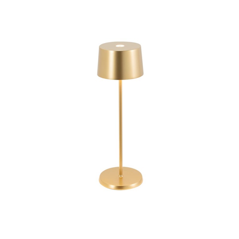 Фото - Настільна лампа Zafferano Lampa stołowa LED Olivia Pro, żółte złoto, ładowalna i ściemnialna - 2200-2700-3000K, 9 godzin przy maksymalnej mo