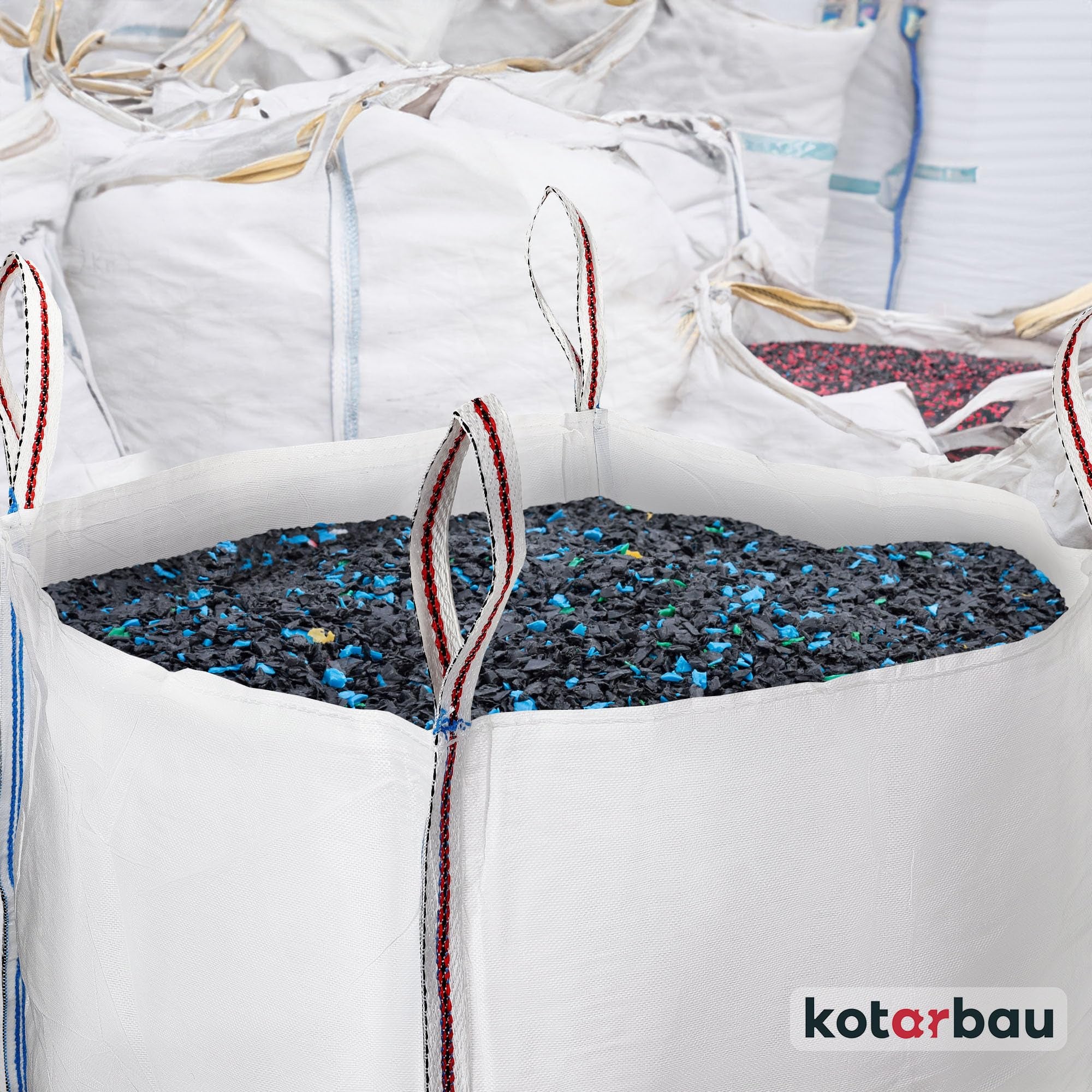 Sac Big Bag Vide, Sac Gravat Chantier 90 x 90 x 120 cm 1000 kg 2 pieces - KOTARBAU - 8