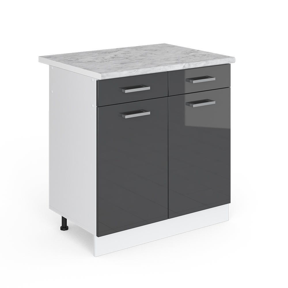 Vicco Szafka dolna do kuchni R-Line, Antracyt wysoki połysk, 80 cm , BP Marmur