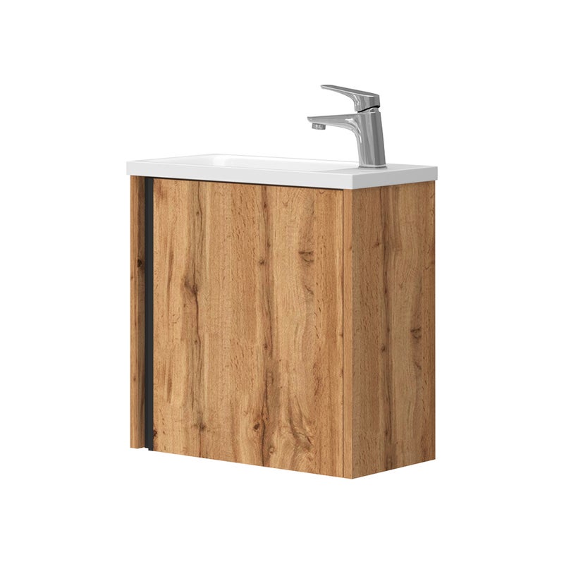 Vicco Zestaw mebli łazienkowych Kleo, Złoty dąb energetyczny, 2 części