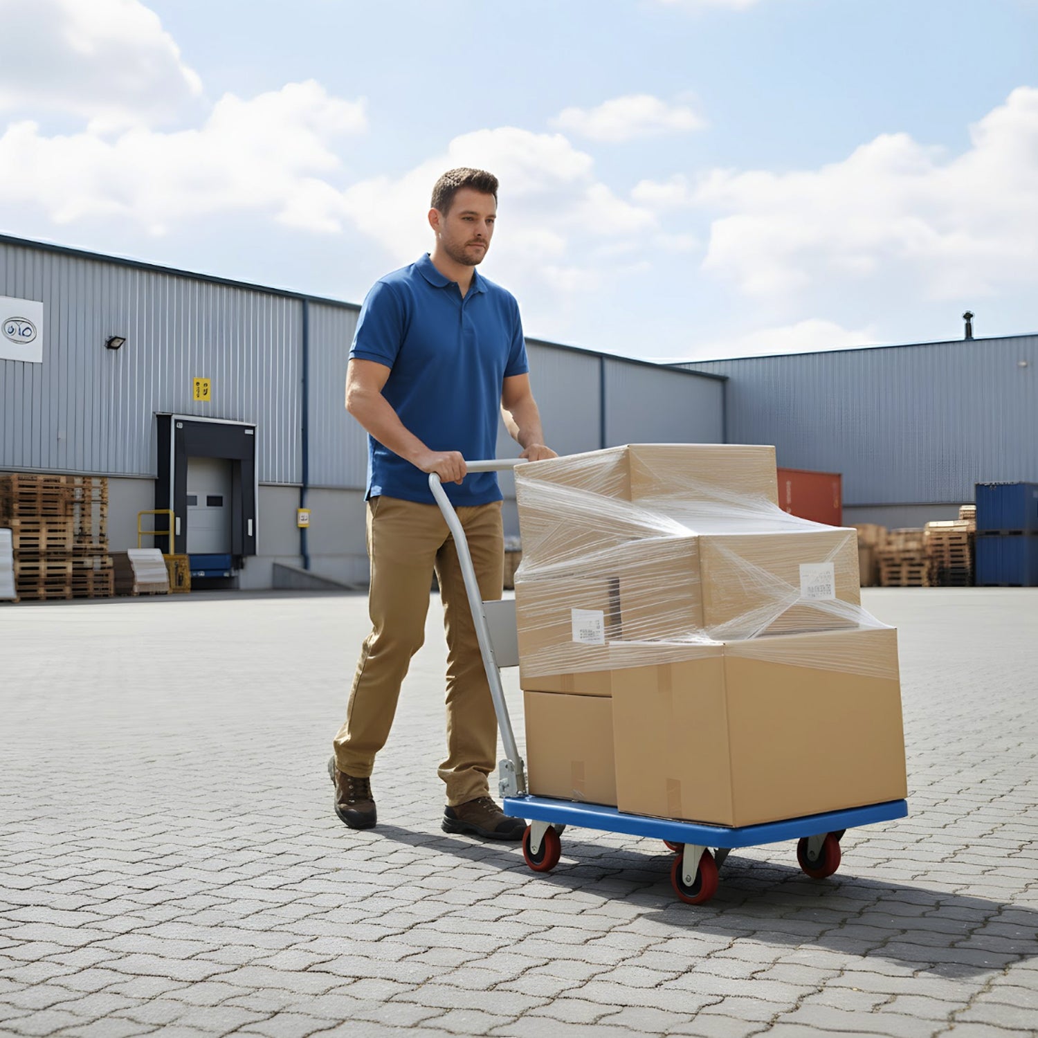 Wózek magazynowy transportowy platformowy składany HIGHER 300kg 1 szt. - 8