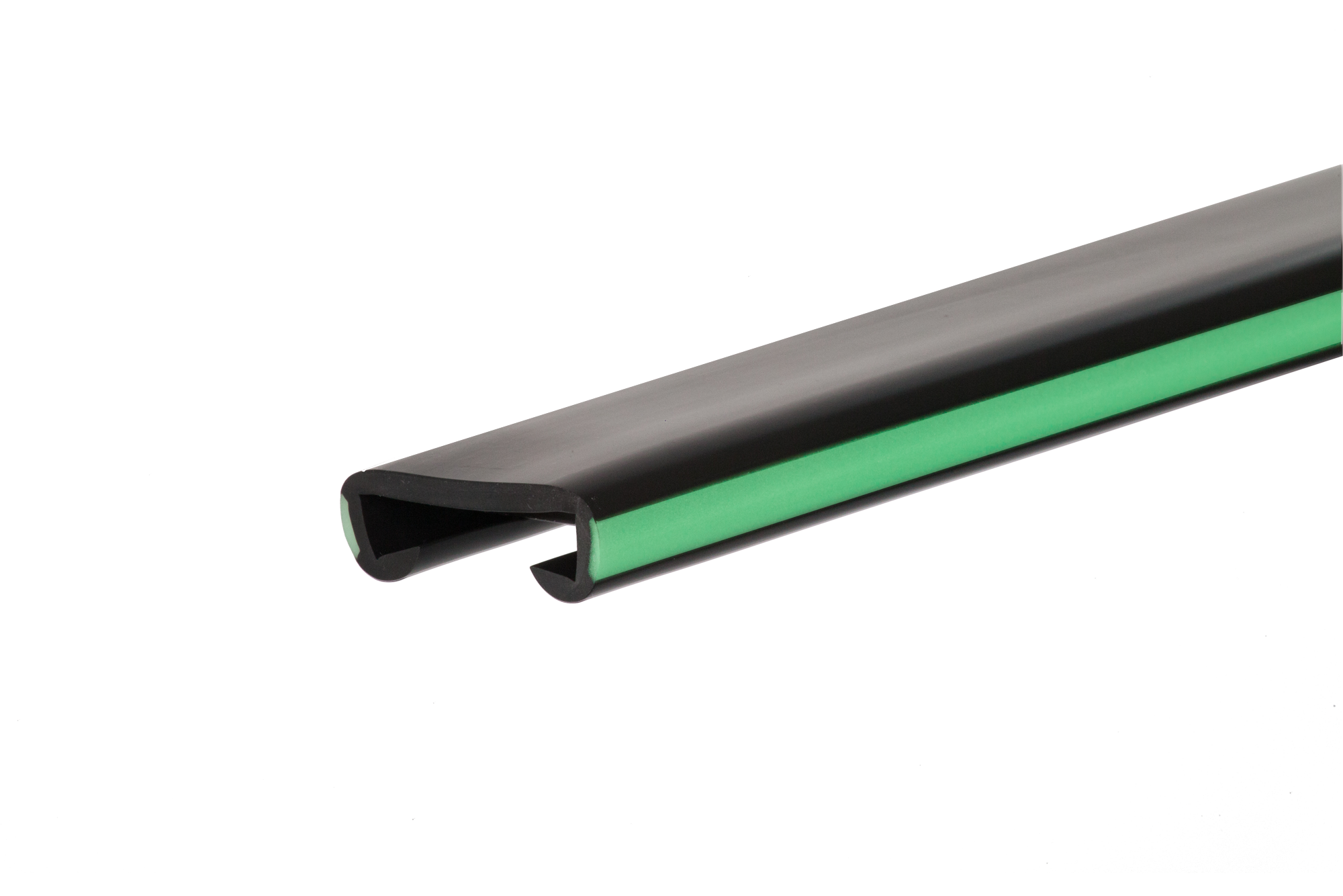 Poręcz PVC 40x8 mm LUX antypoślizgowa - 1 metr, czarno-żółty