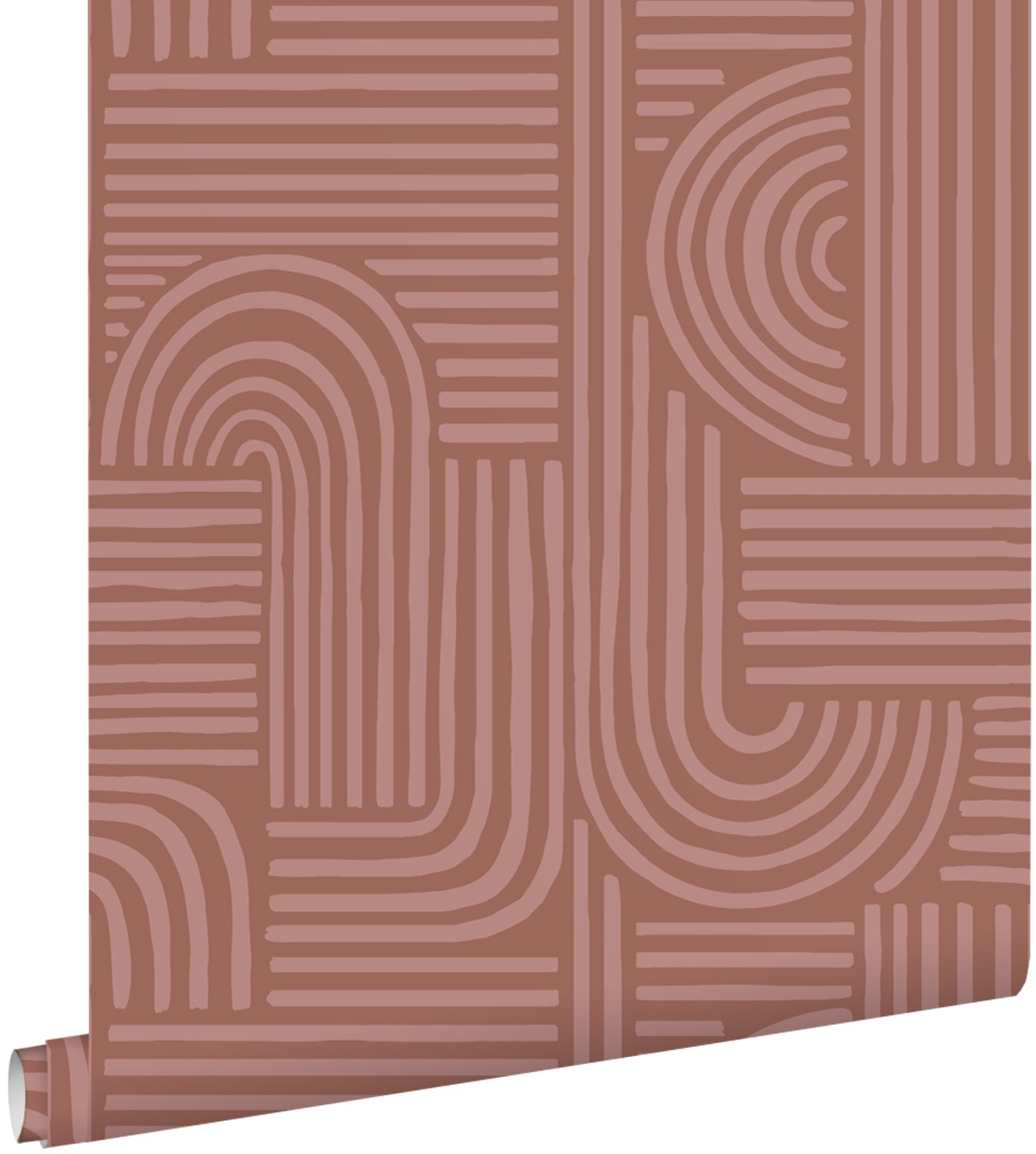 Tapeta graficzny motyw 3D terakoty różowej - 50 x 900 cm - ESTAHOME
