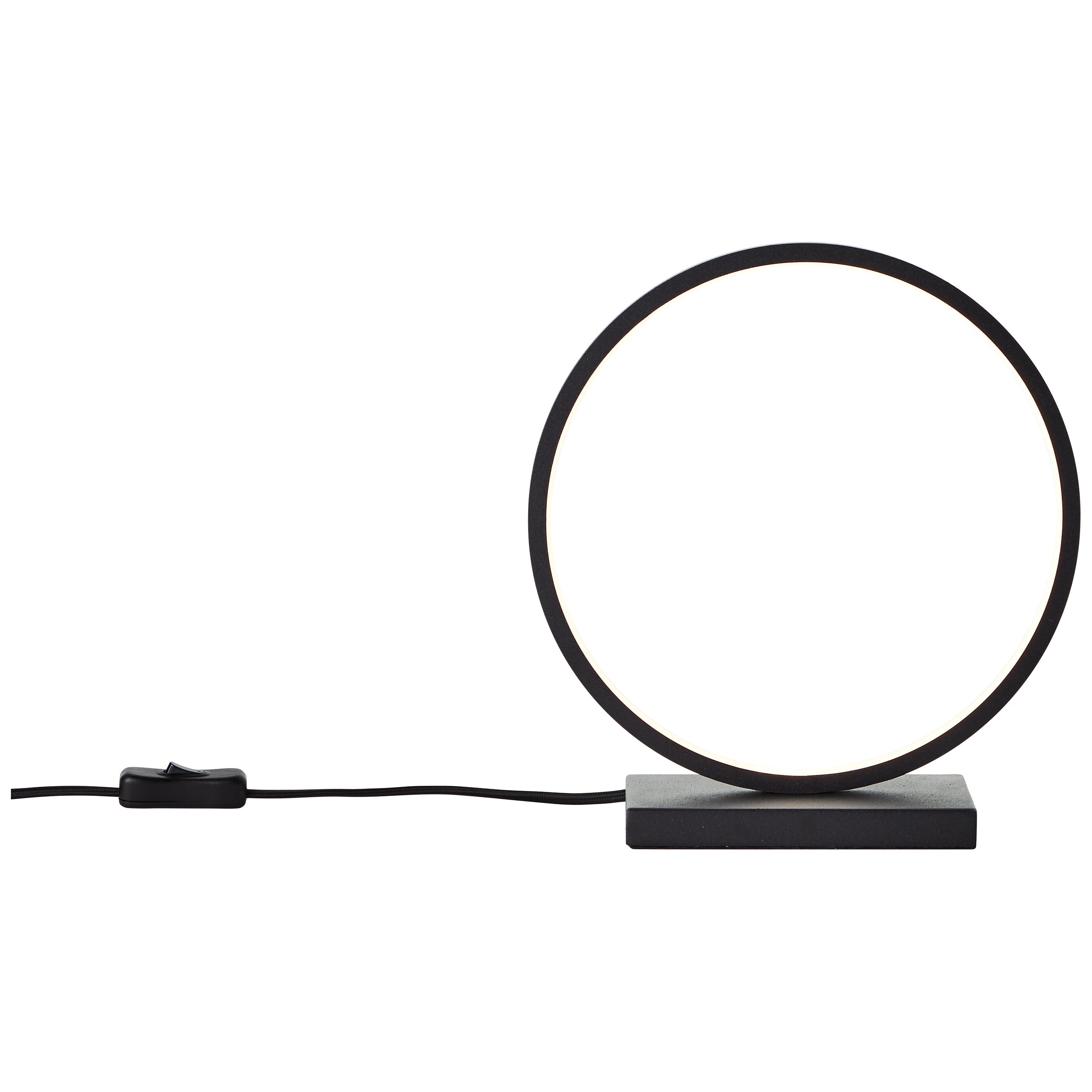 Brilliant LED Chaumont lampa stołowa 28cm czarny aluminiowy przewód włącznik/wyłącznik zintegrowana dioda LED 7,5 W (strumień świetlny: 850lm, barwa ś - 5