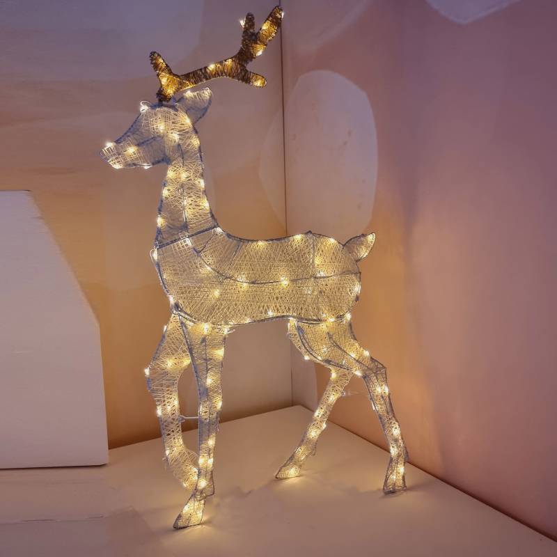 Renna luminosa in Piedi 2D, decorazione natalizia da esterno a led / 100 cm - 5