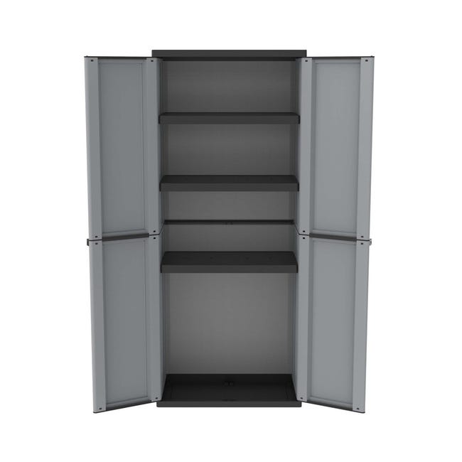 Armadio Portaoggetti In Resina GENSINI – Stile Rattan Grigio Per Esterno/Interno – Made In Italy - Foto 4