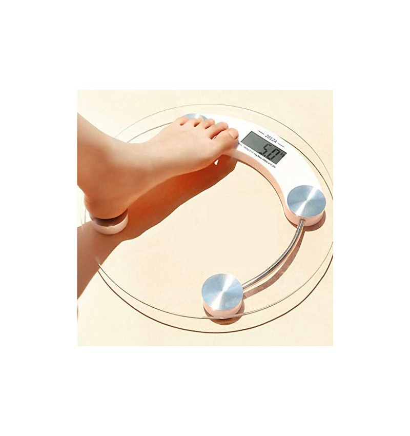 Bascula peso de baño digital 150 KG redondo precisión cristal