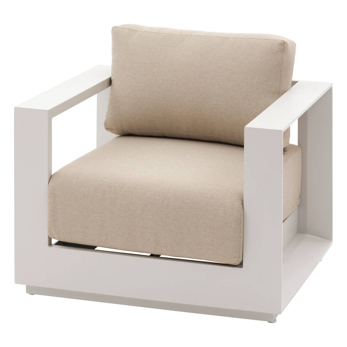 Sillón de jardín PIAZZA Avellana / Café Hespéride 56 x 65 x 88 cm