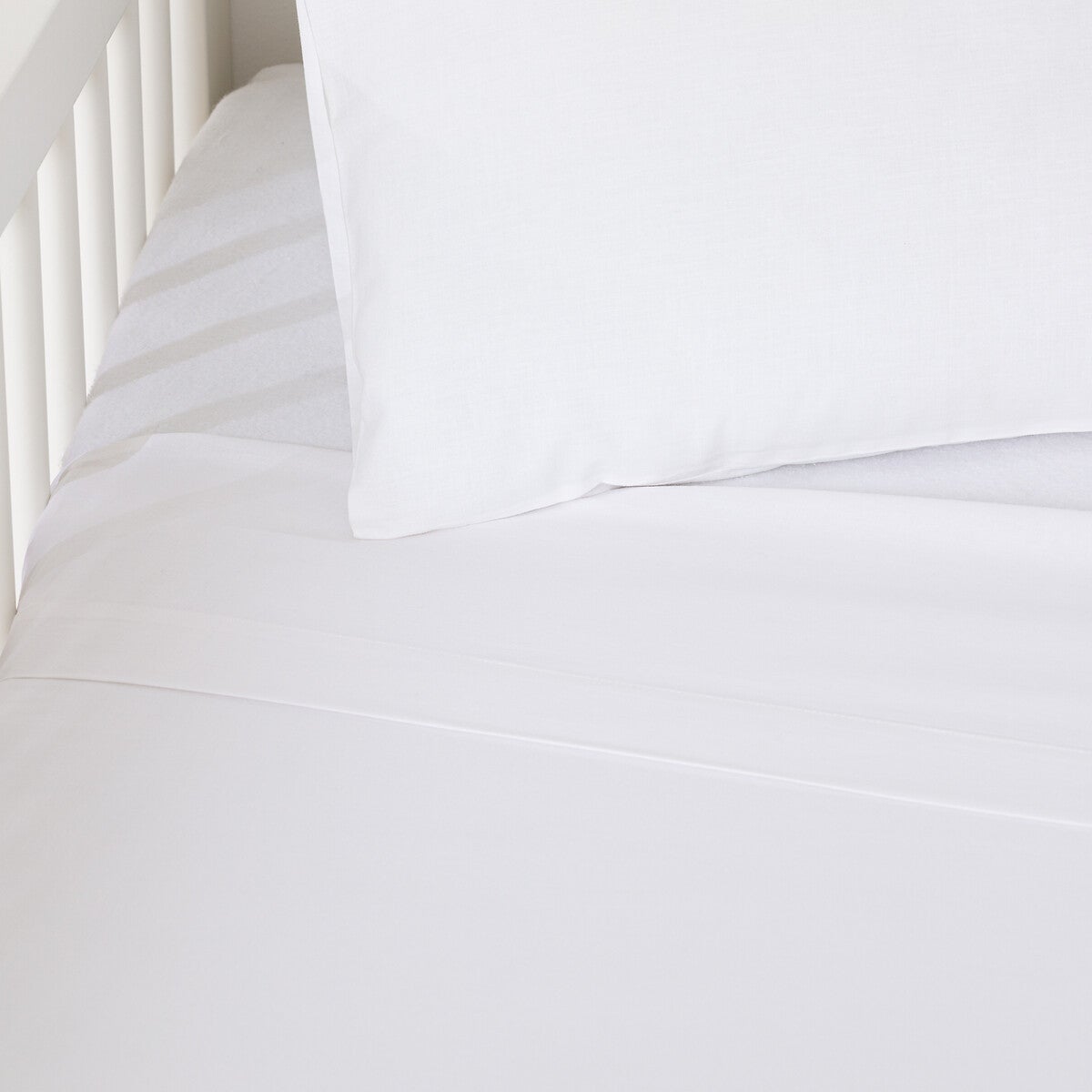 Drap plat bébé coton, Scenario - Blanc - 80 x 110 cm - 2