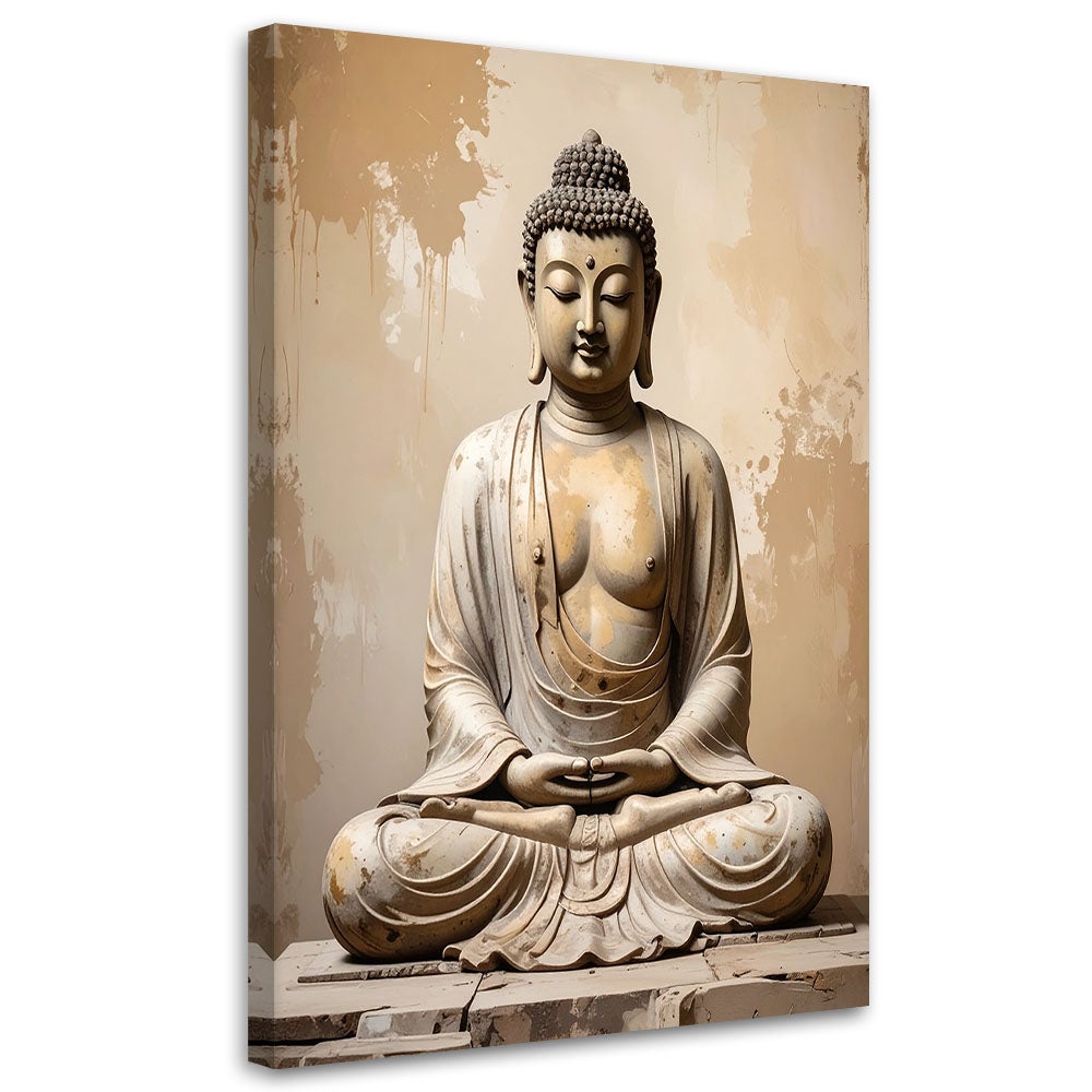 Obraz do salonu sypialni biura loftu, Budda Zen Spa na beżowym tle 20x30