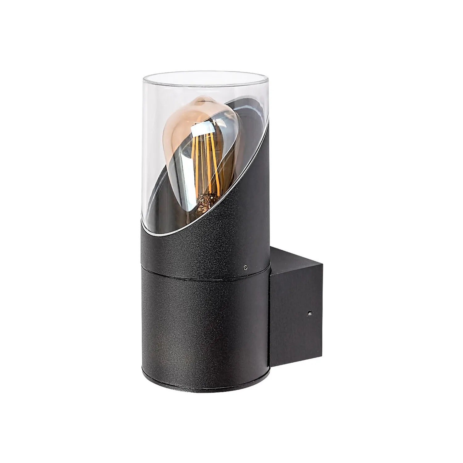 Kinkiet zewnętrzny Novigrad czarno-przezroczysty 1xE27x28W wym:20x8,5x12cm IP54 Rabalux