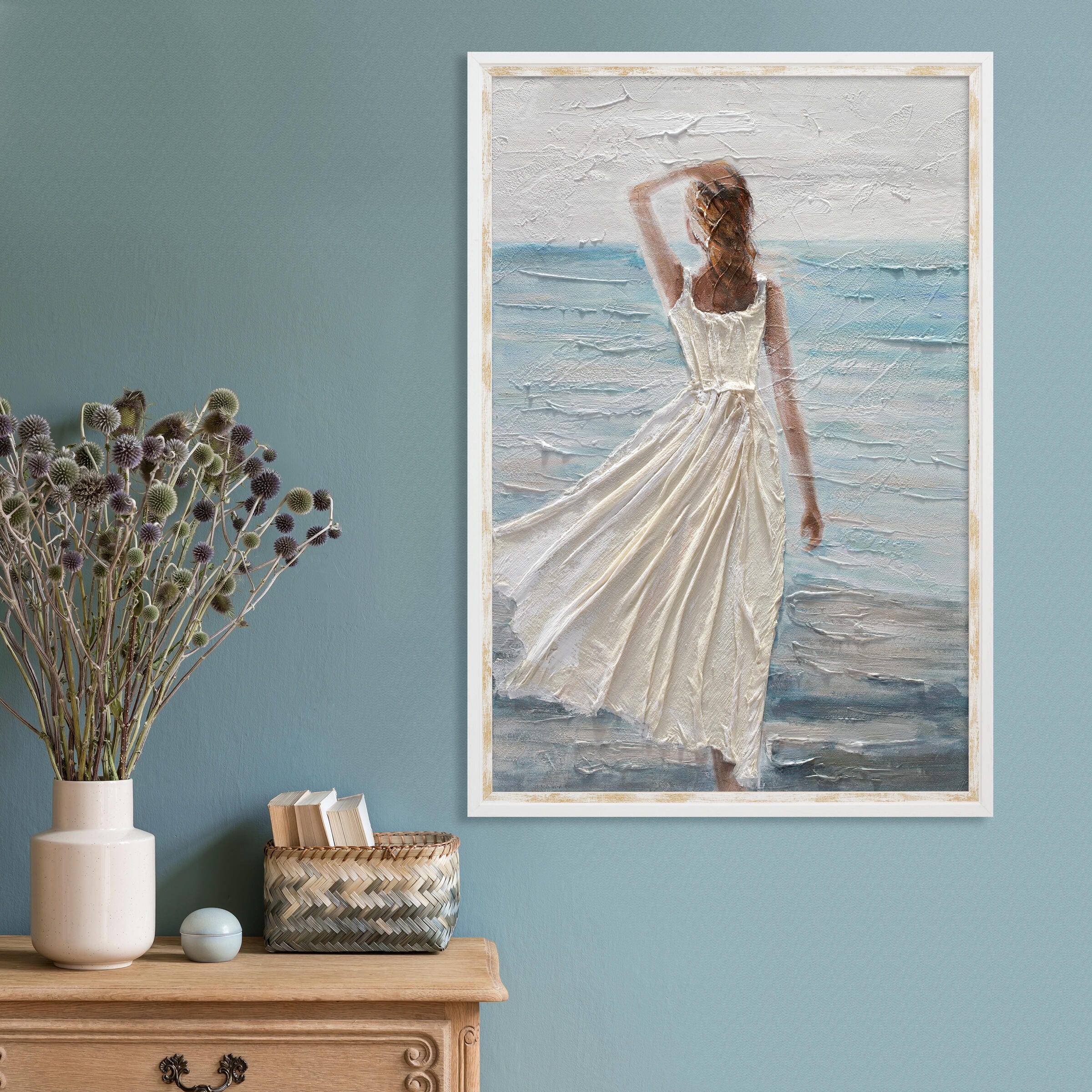 Peinture encadrée mer 64,6 cm x 94,6 cm - 2