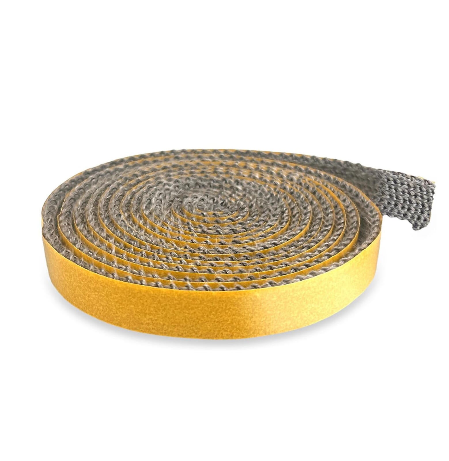 Uszczelka wkładu kominkowego, samoprzylepna uszczelka pleciona do pieca, uszczelka odporna na ciepło (3 mm x 15 mm x 3 m)
