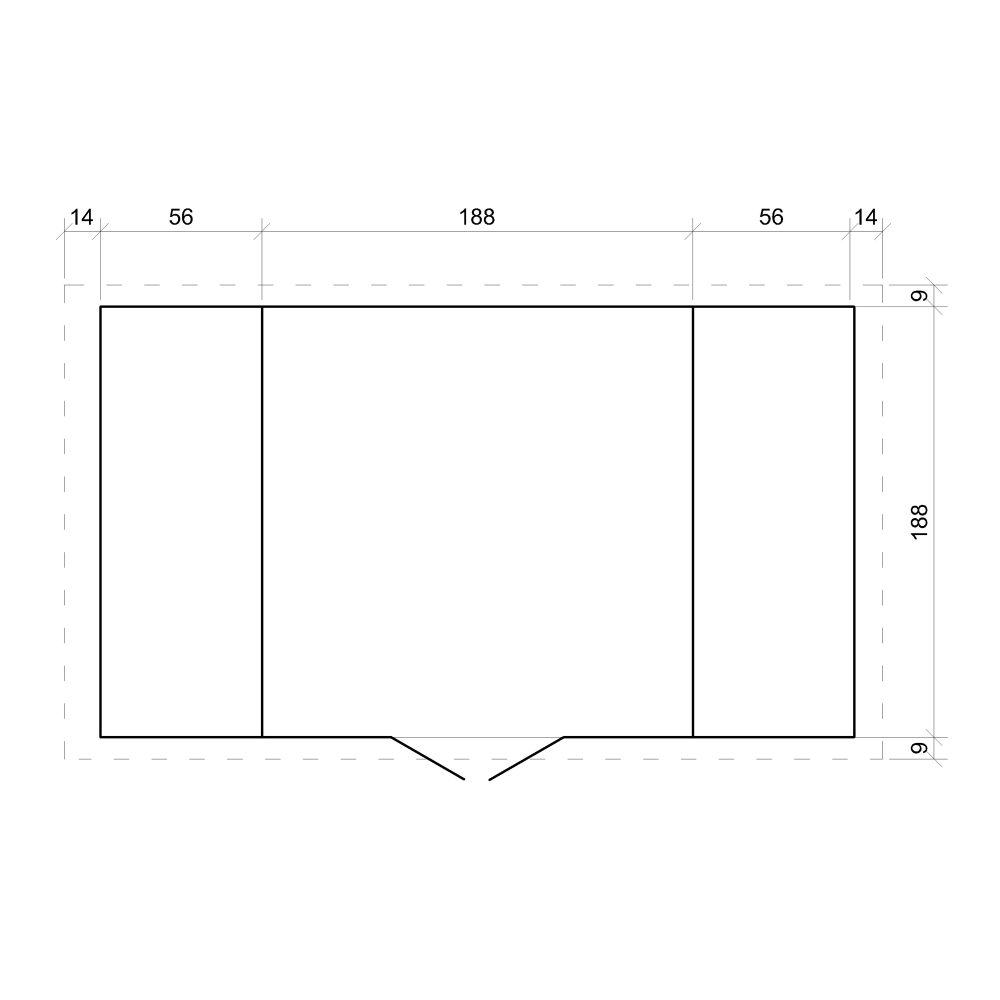 Cobertizo de jardín de madera para exteriores con leñero - L206xW328xH218 cm / 3.53 + 0.97 + 0.97 m2 - Pequeño cobertizo de madera TIMBELA M391 - 7