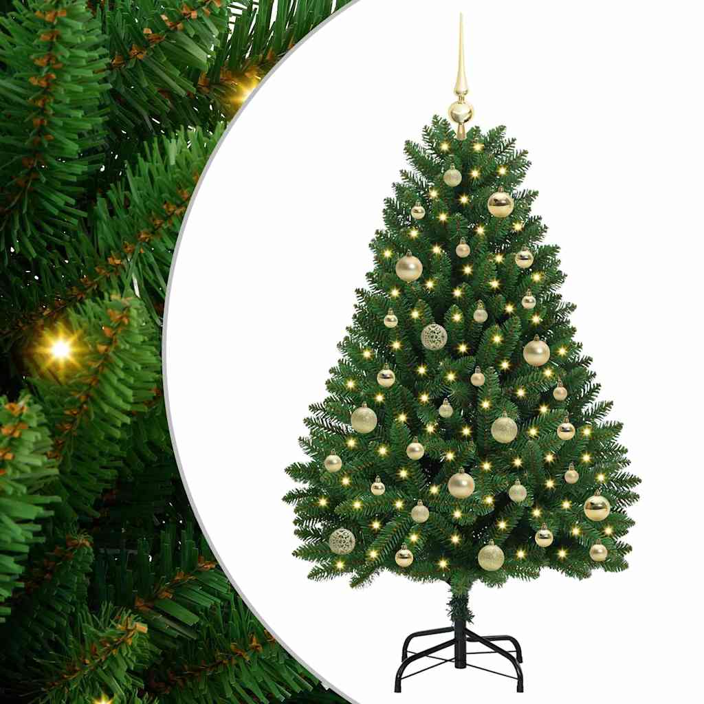 Sztuczna choinka Ze LED Lights Zielony 120 cm PVC i Metal