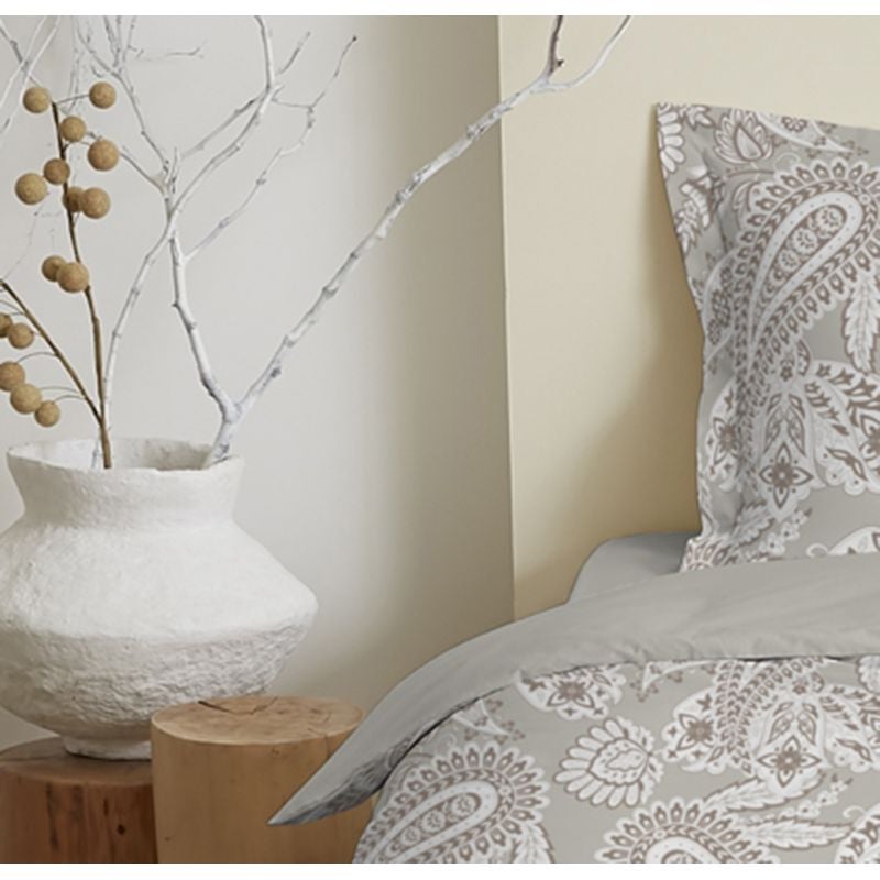 Parure de draps 3 pièces pour lit 90 x 190 cm Cachemire naturel - 3