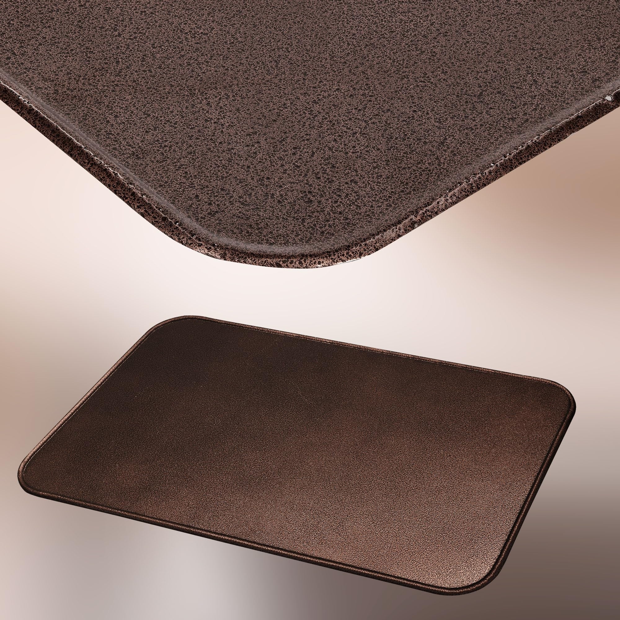 Plaque de protection de sol pour poêles et cheminées 48 x 80 cm - en acier - Cuivre antique - Protection Anti-Étincelles pour Foyers - KOTARBAU - 6