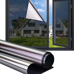 2 rollos Película espejo ventana negra, adhesivo estático privacidad,  protección UV, reutilizable, aislamiento térmico hogar, oficina y coche |  Leroy Merlin