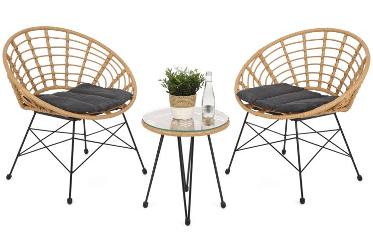 Meble balkonowe technorattanowe Zanzibar Beige / Grey