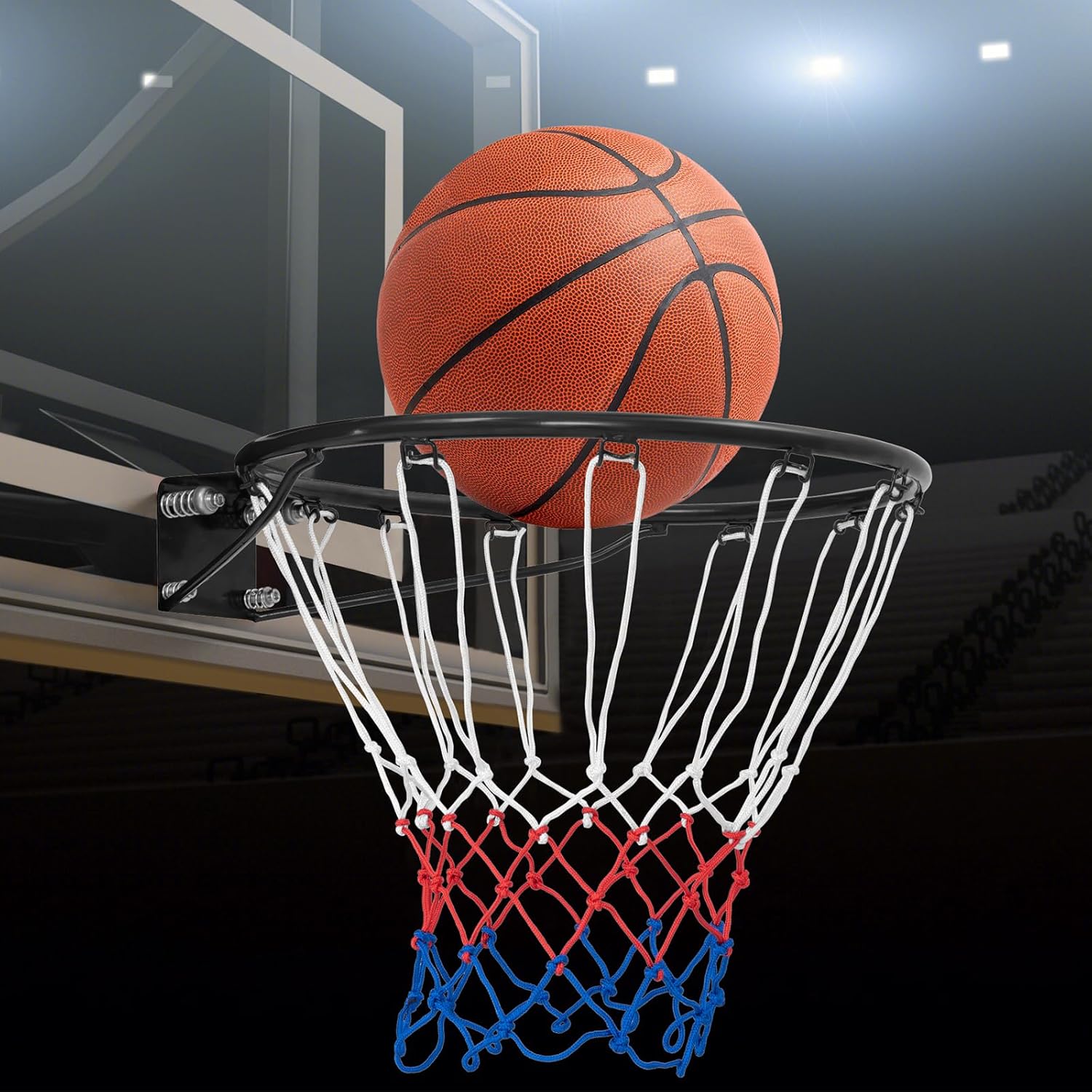 HOMCOM Panier de basket, anneau de basketball avec filet, suspendu