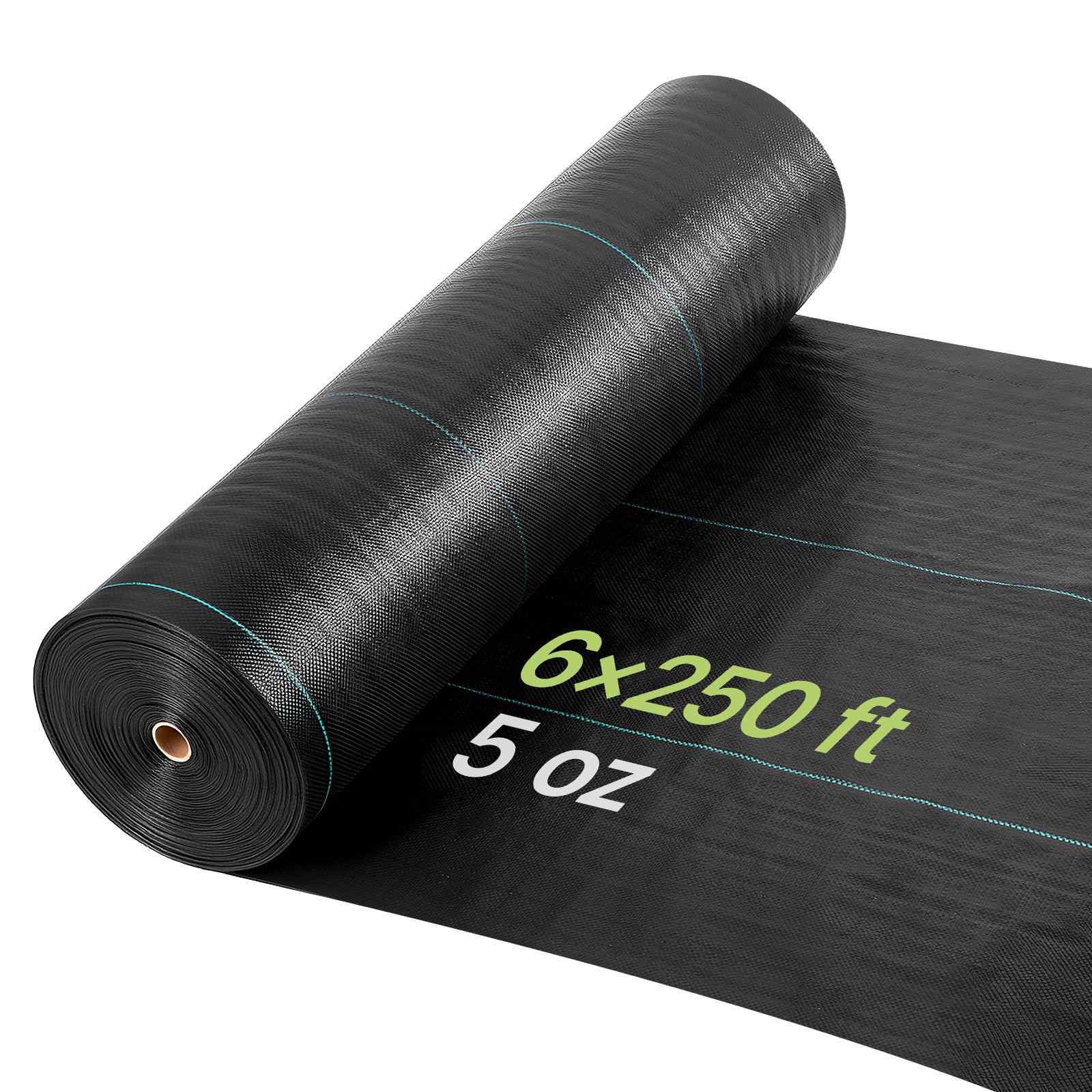 Țesătură Antiburuieni VEVOR, 1,8 x 76,2 m, 168 g/m², Geotextil PP Țesut, Negru, Permeabil, pentru Grădină, Legume și Straturi de Flori