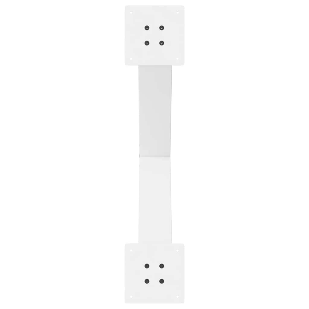 Maison Exclusive - Pieds de table à manger en forme de X, 2 pièces, blanc, 70 x (72-73) cm, acier - 7