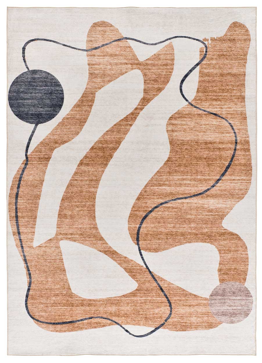 Prostokątny pomarańczowy dywan wewnętrzny 160 x 230 cm CLASS abstract - ATTICGO