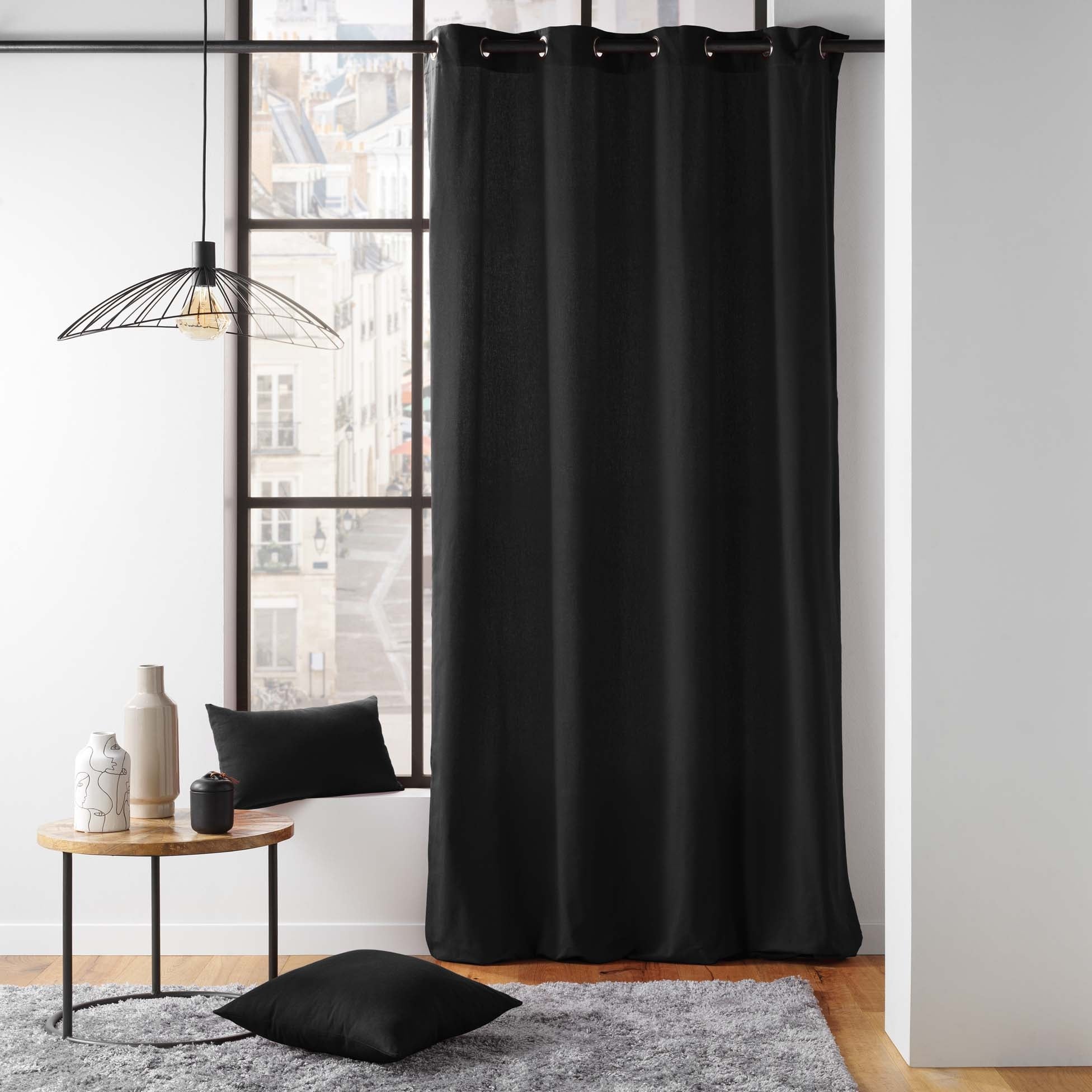 Coussin dehoussable 30 x 50 cm coton/polyester recycle grs twily Noir - 3