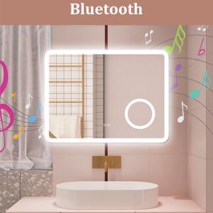 Specchio Da Bagno Antiappannamento STYLPRO - Riscaldato, LED, Ad Aspirazione, Ricaricabile, Resistente All'Acqua IP65 - Foto 6