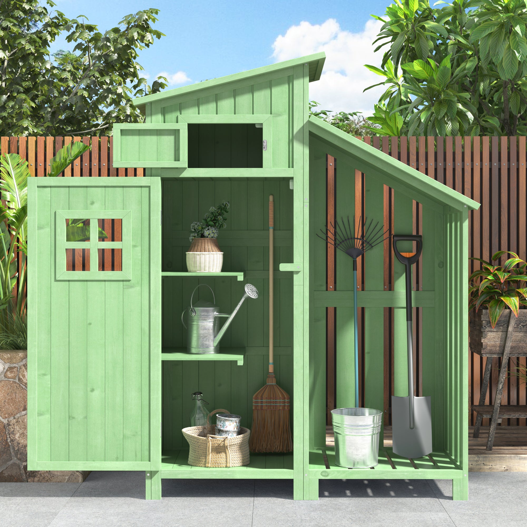 Domek ogrodowy- szafka narzędziowa- szer. x gł.: 124x46 cm- wys.: 174 cm