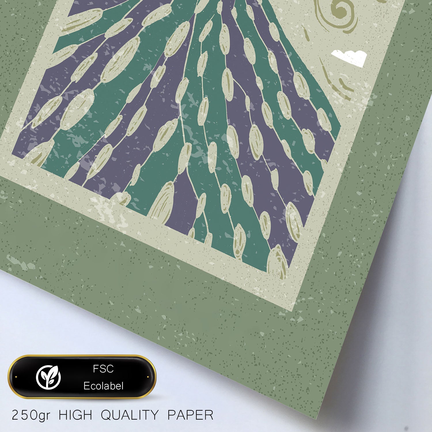 Nacnic Ensemble 6 Impressions De Mère Nature Dans De Style Ethnique Cadre Décoratifs Pour Votre Chambre Maison Impression A4 A3 Avec Des Cadre Noir - 3