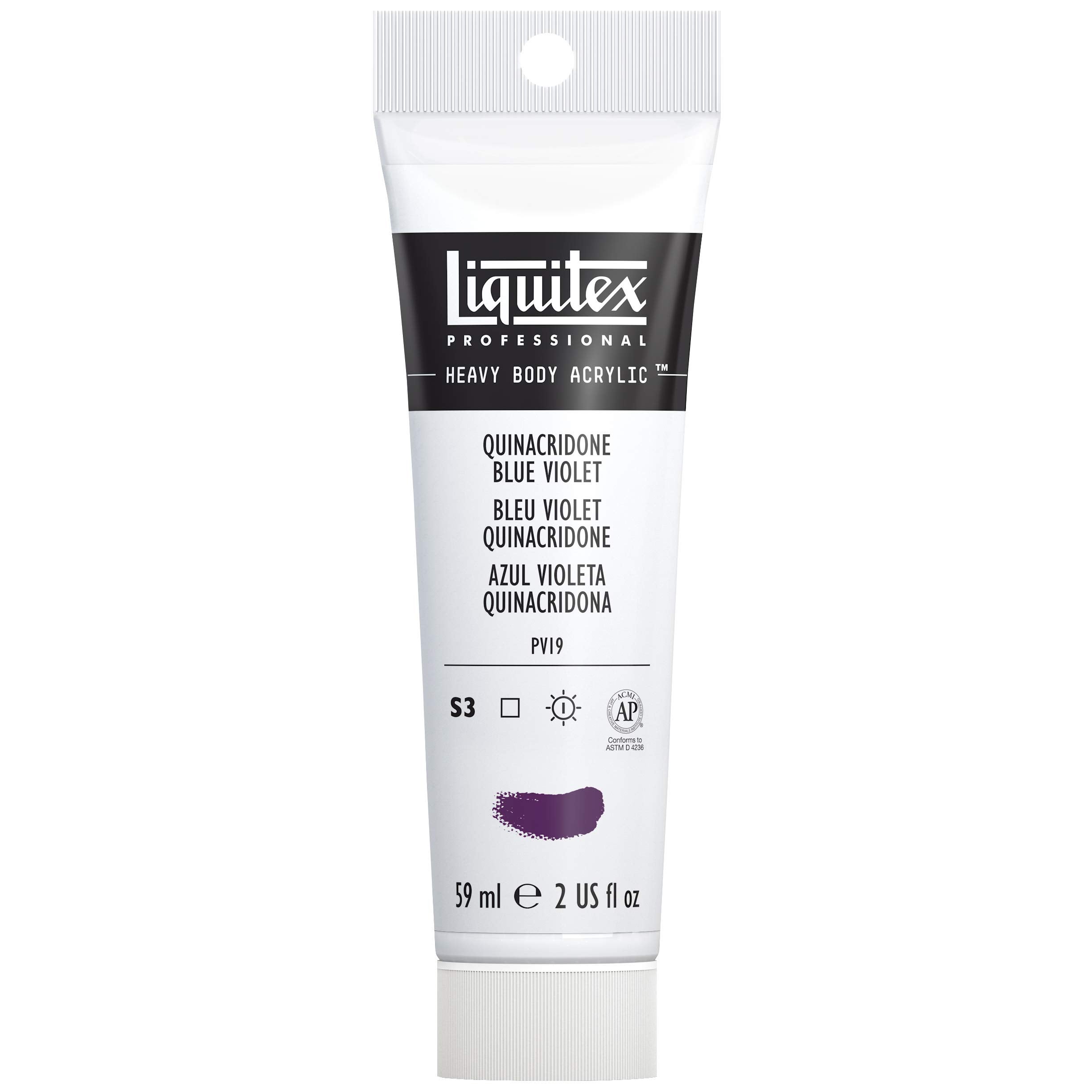 Peinture Acrylique en tube - violet bleu quinacridone - Liquitex Heavy Body - 3