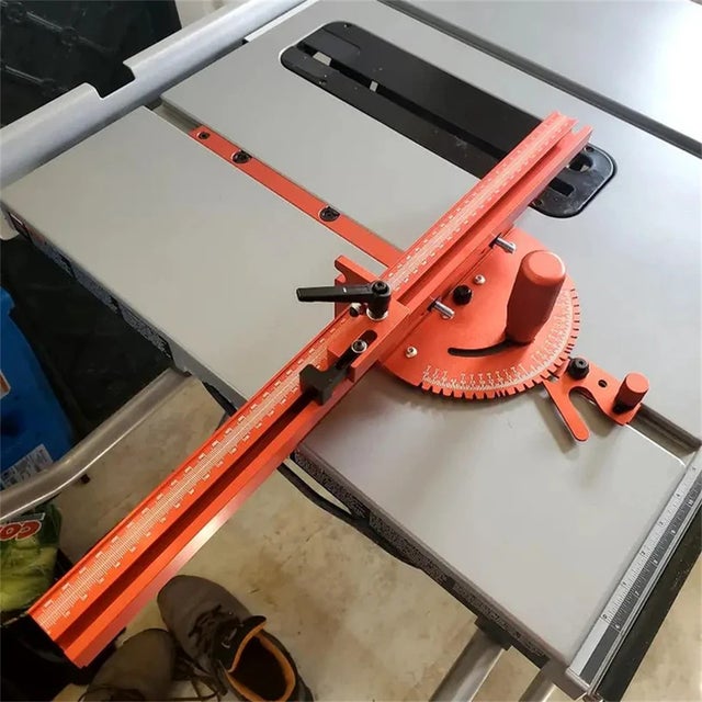 KAKET Guide de coupe d'onglet pour le travail du bois (bricolage), butée de 400 mm, avec règle d'angle pour le montage de scies
