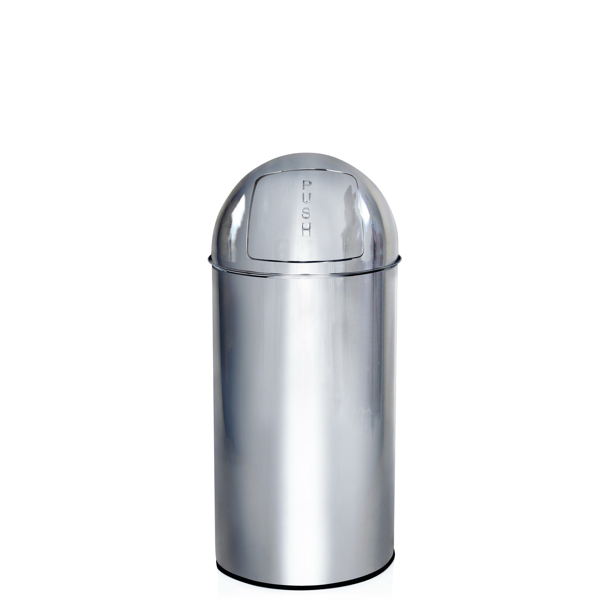 Cubo de basura push 35l cromo hjh office