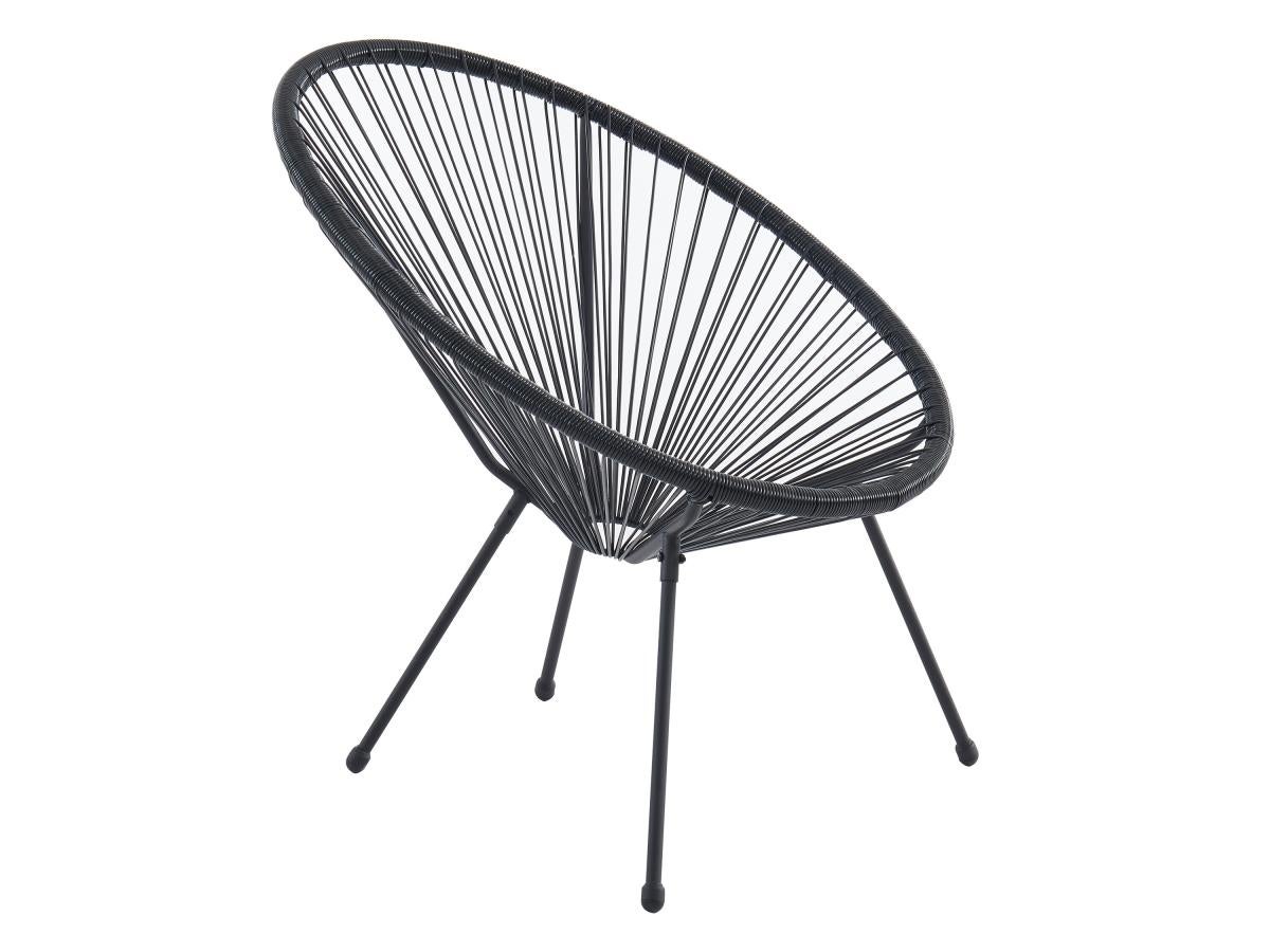 Lot de 2 fauteuils de jardin en fils de résine tressés - Noir - ALIOS III de MYLIA - 7