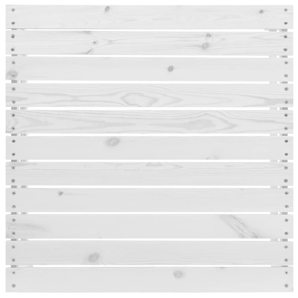 Maison Exclusive - Salon de jardin 3 pcs avec coussins Blanc Bois de pin massif - 6