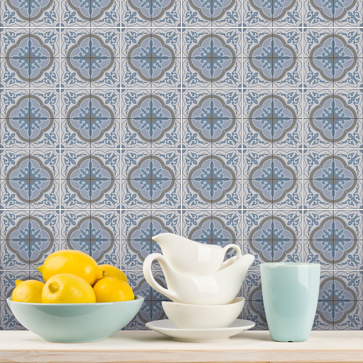 9 adesivi piastrelle di cemento azulejos Florencia - Sticker adesivo - adesivi murali - 9stickers15x15cm - 5