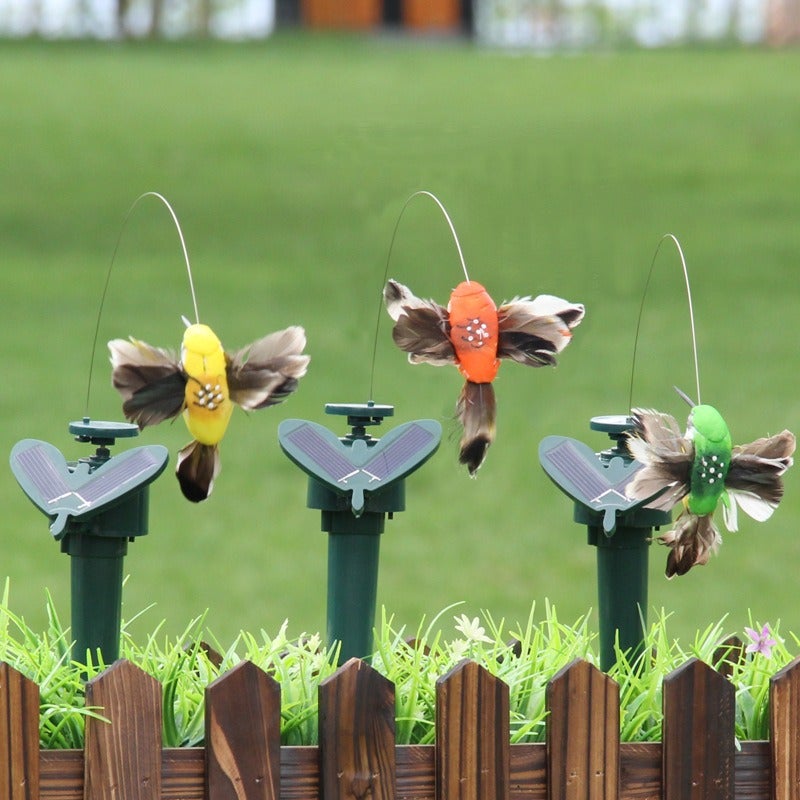 Lot de 3 Colibris Solaires Décoratifs – Oiseaux Mouvants sur Piquet pour Jardin et Balcon - 8